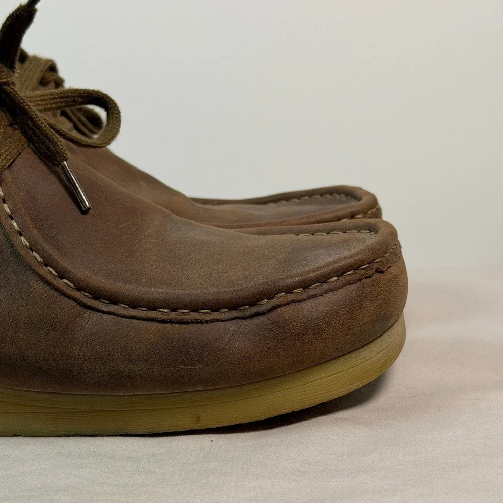 Clarks Stinson Hi Mens 11 Beeswax Brown Leather Moc Toe Chukka Boots 26063364